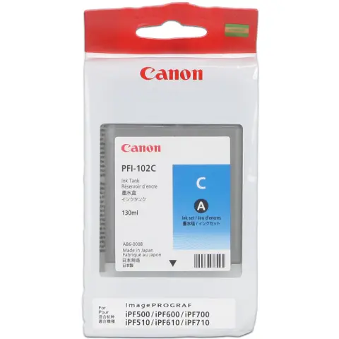 Canon PFI-102C - Tusz cyan do Canon IPF-500, IPF-510, IPF-600, IPF-605 ...